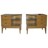 Pair 3 Drawer Side Tables
