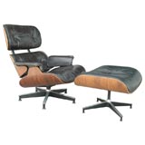 Charles Eames/Herman Miller rosewood lounge chair and ottoman.
