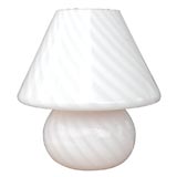 Murano white and light pink swivel table lamp.