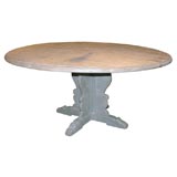 Antique Round Pedestal Painted Dining Table