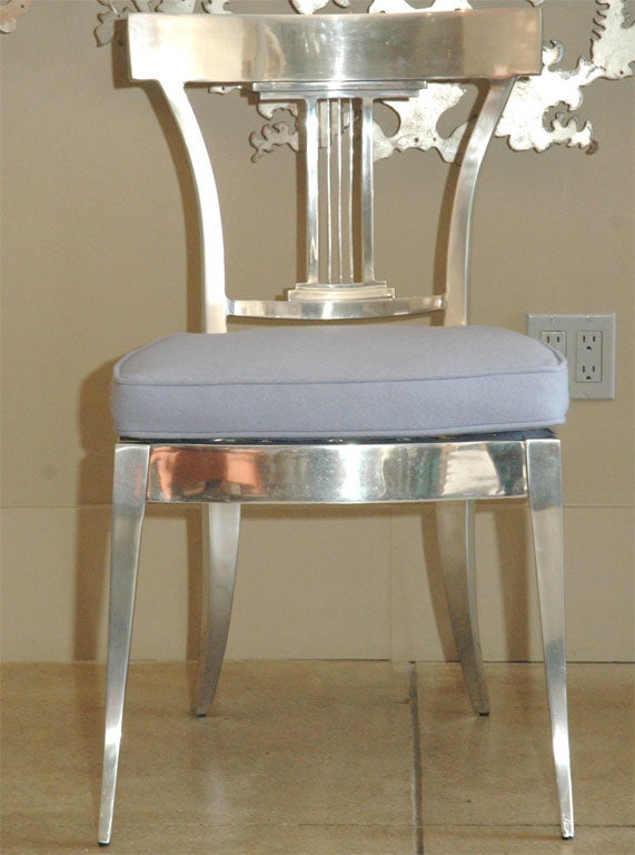 Dana John Custom Solid Cast Aluminum Klismos Chair