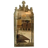 A Fantastic Venetian Mirror with Smoky Antique Mirrored Frame