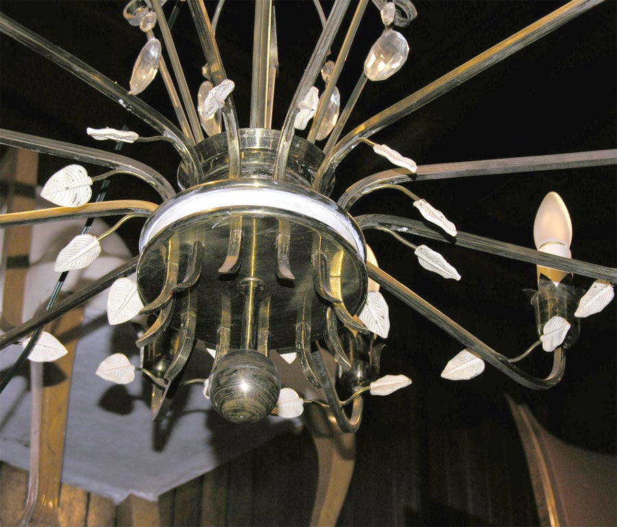 Hollywood Regency Lampadario in ottone di Lord & Taylor in vendita