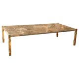 Marble and Gold-Leafed Coffee Table