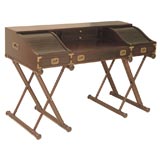 Vintage Campaign Style Writing Desk