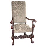 Flemish Style Open Arm Desk Chair