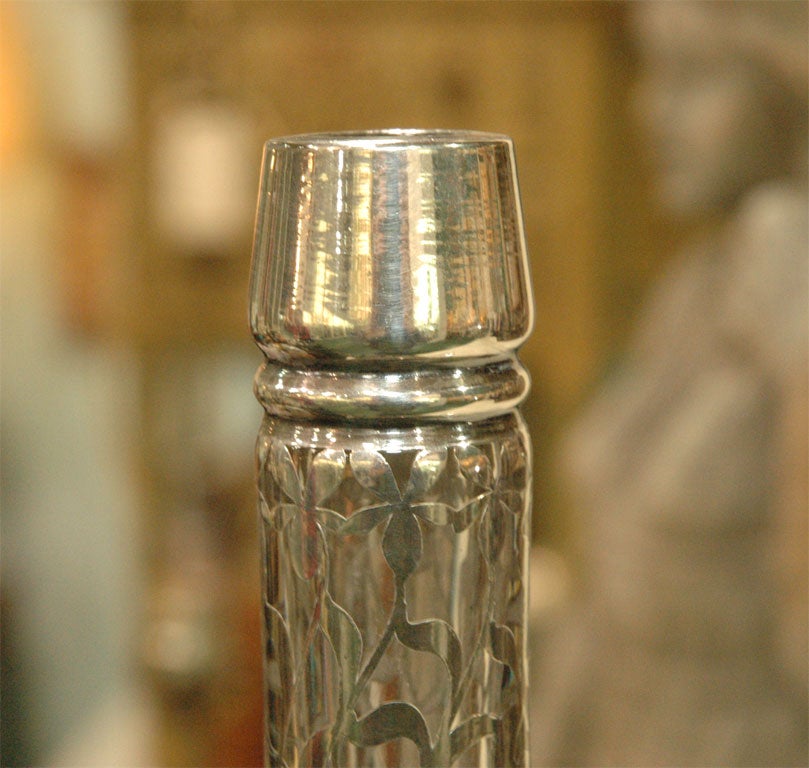 C. 1870 Sterling Overlay Decanter 2