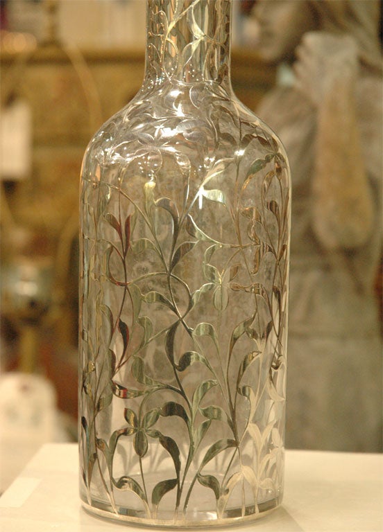 C. 1870 Sterling Overlay Decanter 3