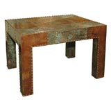 Copper and French Stud End Table Copper and French Stud End Table