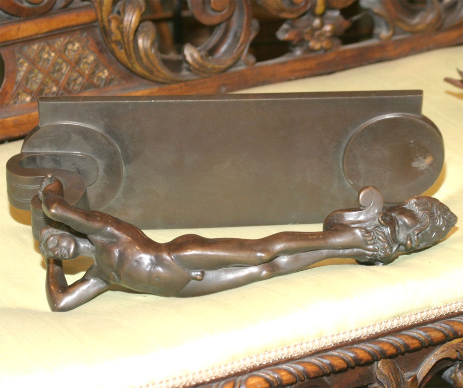 BRONZE ART DECO DOOR KNOCKER 3