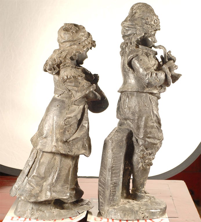 19th Century English Lead Figures In Excellent Condition For Sale In Chamblee, GA