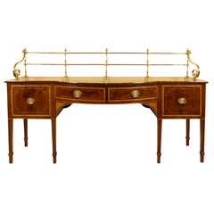 Antique Large Hepplewhite Bow-front Inlaid Sideboard, c. 1790