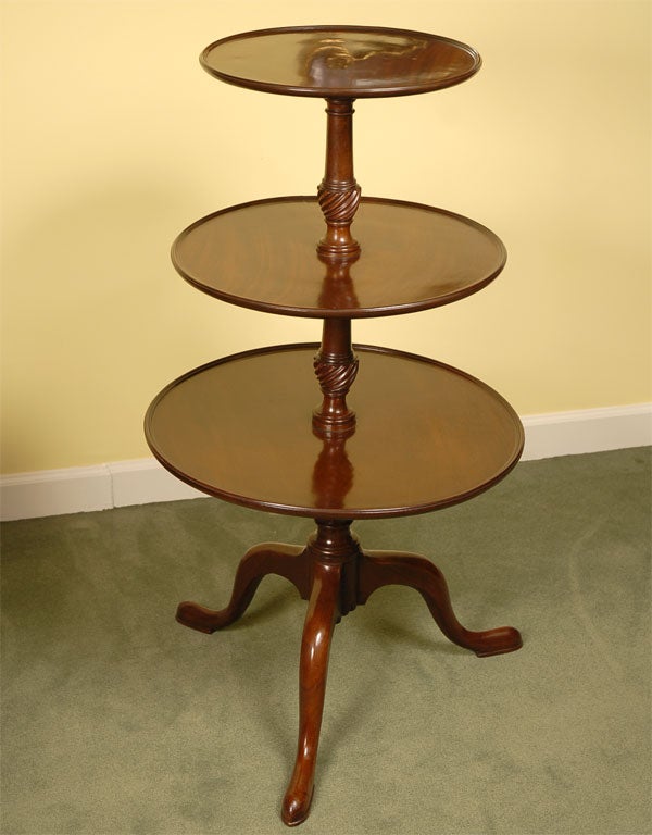 Graduated Three-Tier Mahogany Dumbwaiter, c. 1790