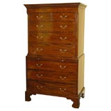 Antique Mahogany Chest-on-Chest with Brushing slide, c. 1790