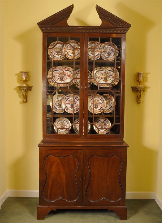 Architectural Design Bookcase with "Concealed" Chest, c. 1750