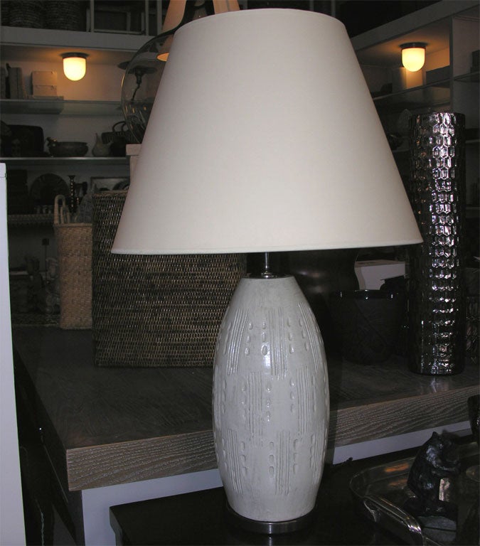 Bauhaus Style Pottery Lamp