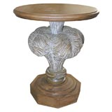 Plume form pedestal side table