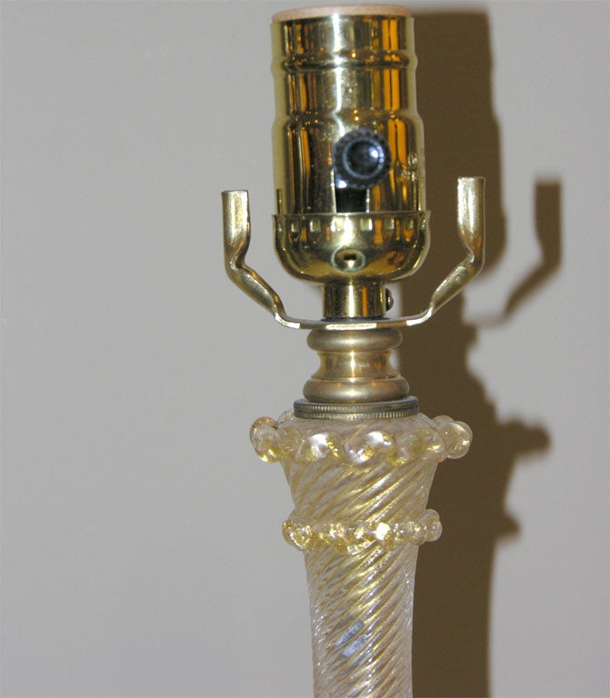 Murano Glass Italian Barovier & Toso Murano Lamp