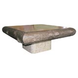 Vintage Coffee Table in Tesselated Granite with Plaster Banding