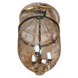 antique belljar lantern with etchings