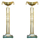 A Pair of Classic Modern Torchiere  Table Lamps by Fontana Arte