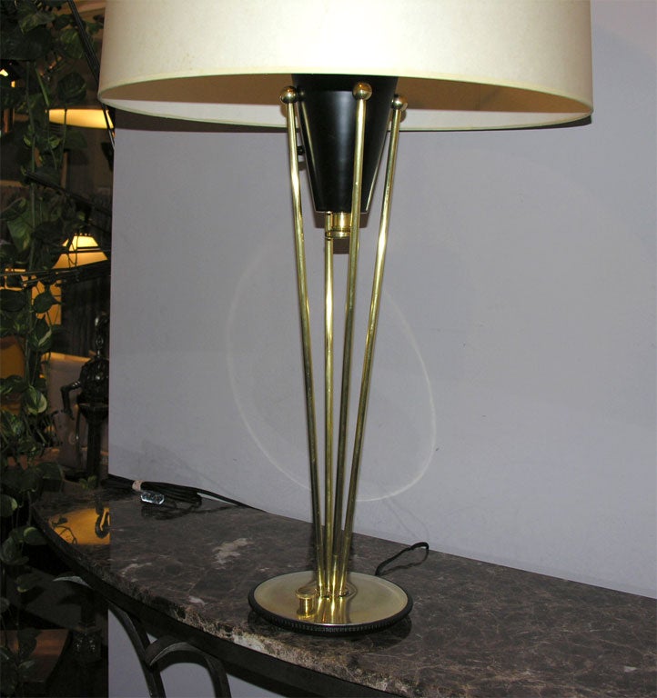 A pair of architectural table lamps.
Shades not included