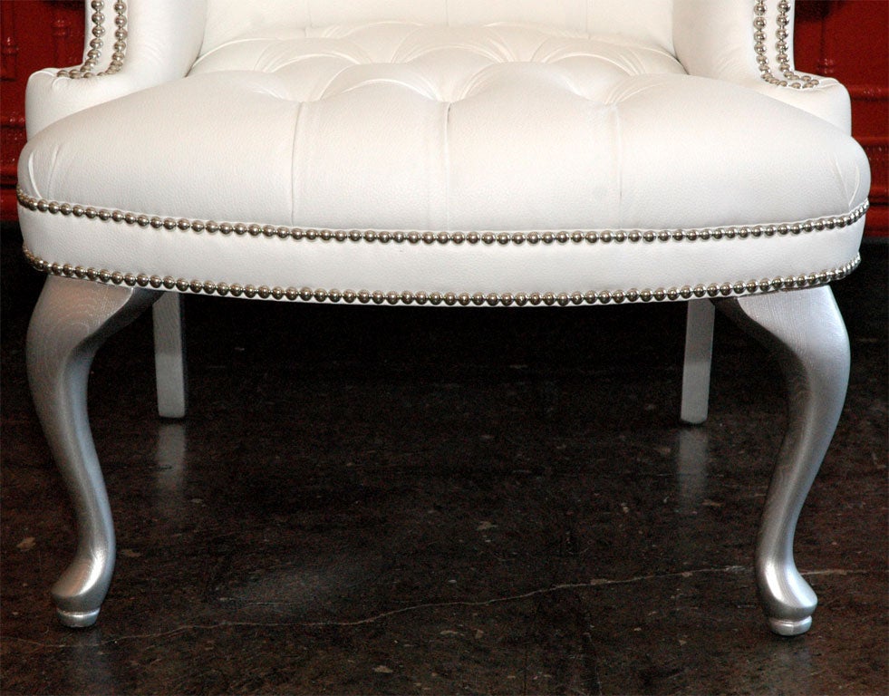 Mid-20th Century Pair of Petite Wingback Chairs For Sale