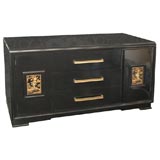 Vintage Black Chinoise Style Side Board