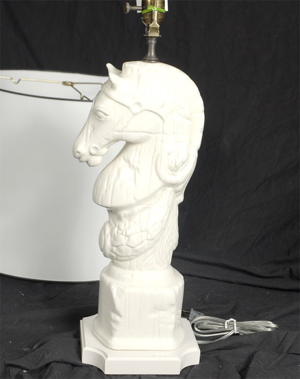 20th Century Horse Head Lamp