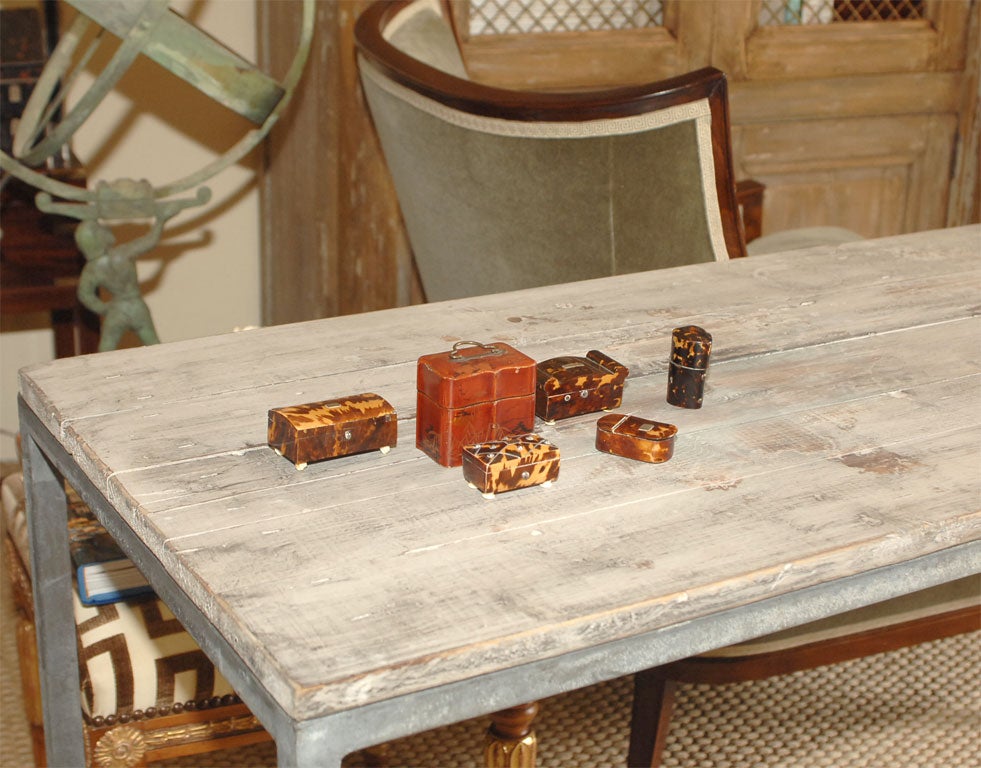 Set of Six Small Victorian Boxes