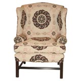 Overscaled  Chippendale Style Wing Chair