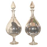 Blown Glass Inverted Pyriform Apothecary Jars