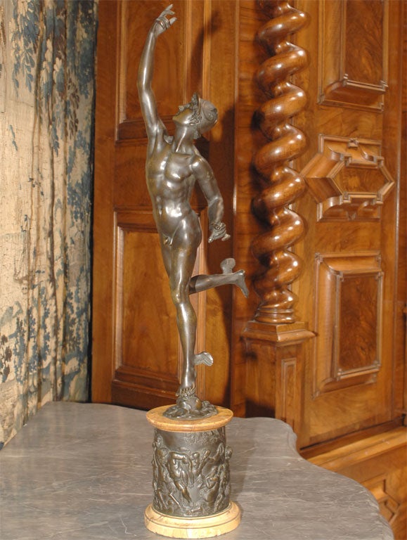 Bronze statue of Mercury, after Giambologna For Sale 6