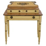 19THC ORIGINAL PAINT DECORATED NEW ENGLAND DRESSING TABLE