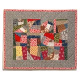 CONTEMPORAIN    PETIT  CRAZY DOLL QUILT MONTÉ