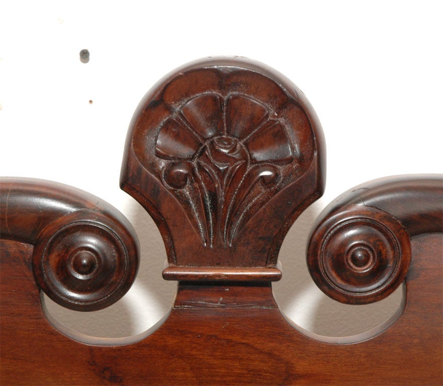 19th Century Carved Walnut Poster Bed 3