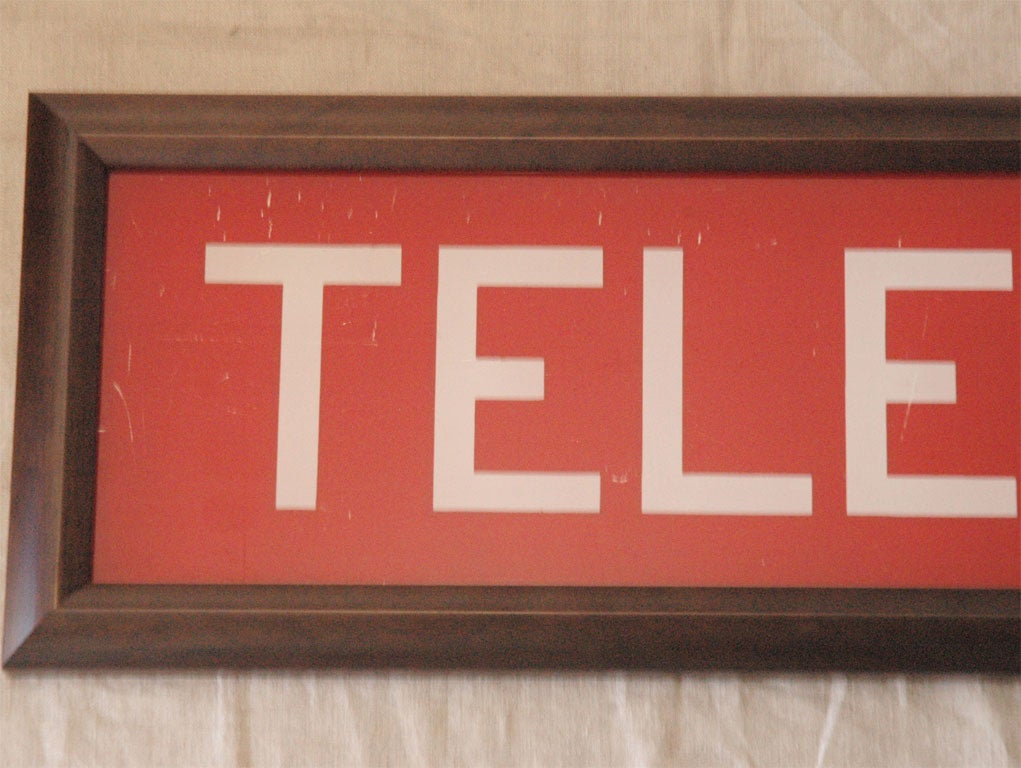 telephone booth sign