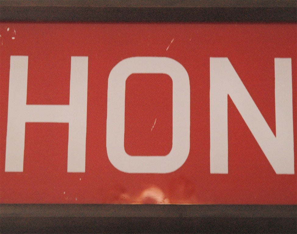 telephone box sign