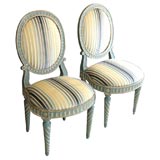 pair if painted Italian chairs