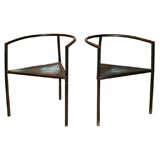 Pair of Early 20th Century French Wrought Iron Chairs