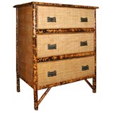 Antique French 19th Century Faux Bamboo Chest of Drawers