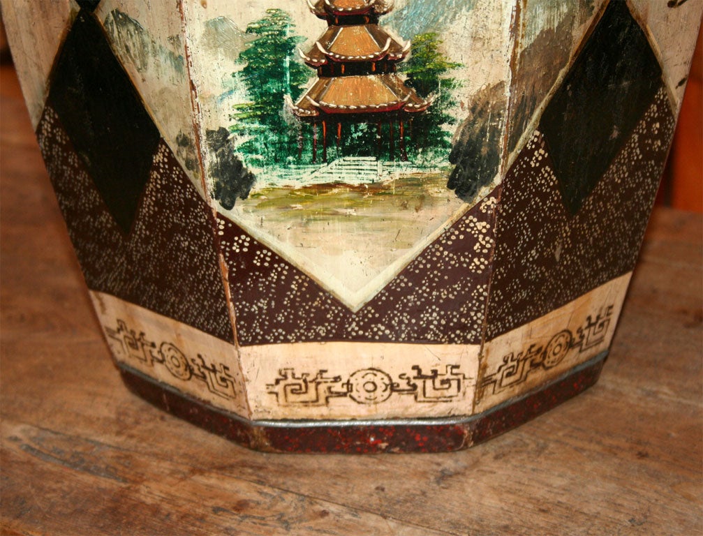 Pair of 19th Century Painted Chinese Rice Boxes 5