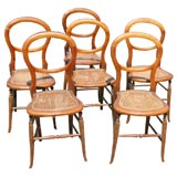 Antique Set of 6 Fuit wood Ballroom or Side Chairs