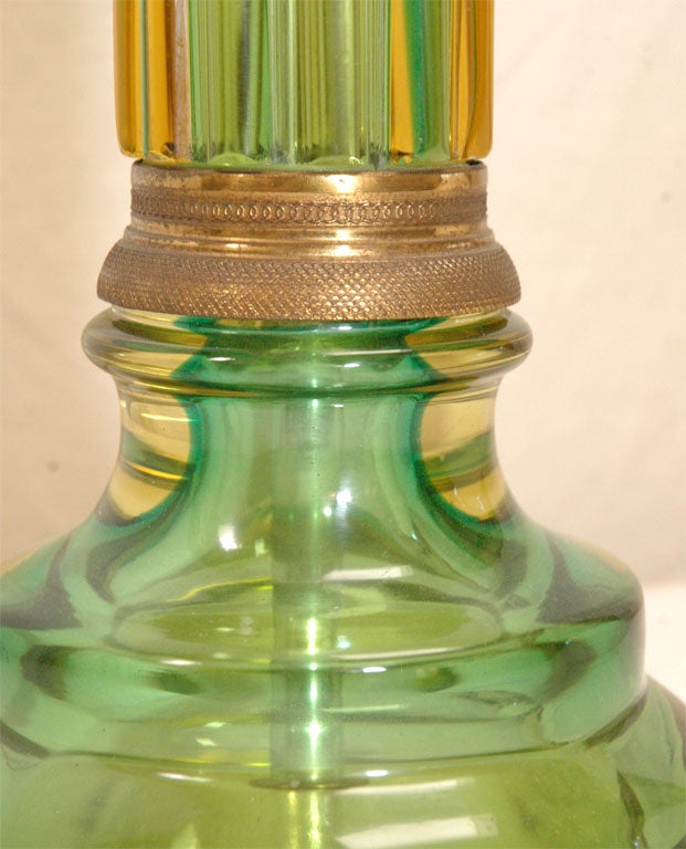 Marbro Green Glass & Brass Lamp (GMD#1117) 4