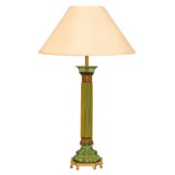 Marbro Green Glass & Brass Lamp (GMD#1117)