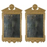 PAIR of Palladian Style Giltwood Mirrors