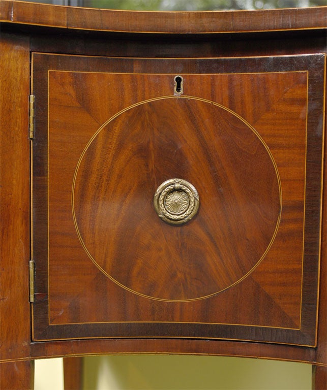 English Mahogany Serpentine Sideboard w/Original Cellarette, c. 1820 For Sale