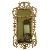 Antique English Rococo Mirror in Giltwood, c. 1850