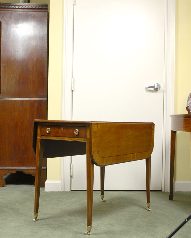 Early 19th c. Inlaid Mahogany Pembroke Table, c. 1800