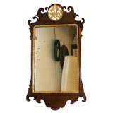 #8063 Chipendale Mahogany & Gilt Wood Mirror.